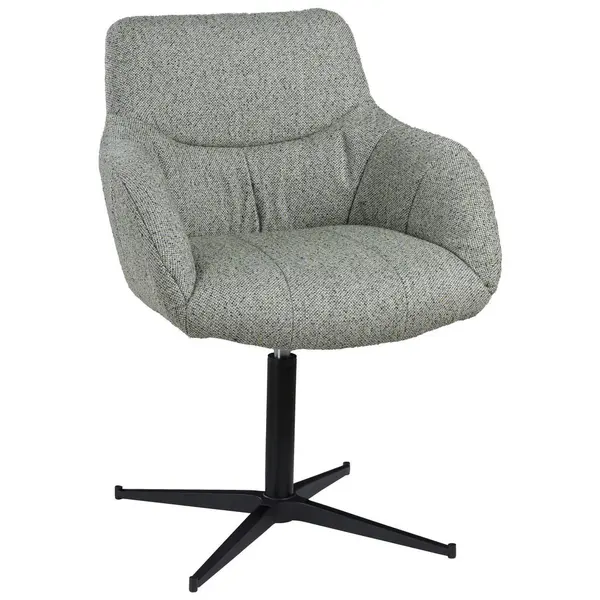 Scaun Cu Brațe din metal, textil, verde, negru