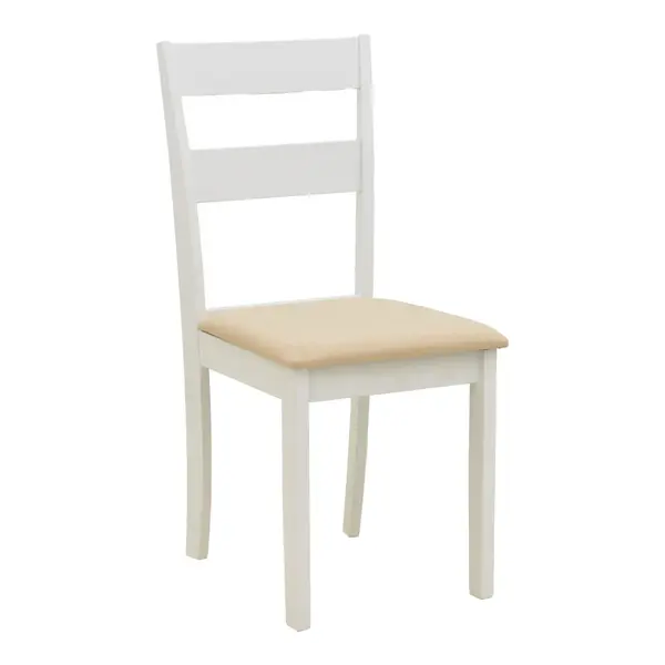 Scaun Dallan chair, Alb - Natural, 40x48x89 cm