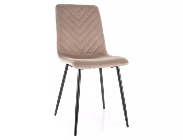 Scaun Daren velvet bej inchis/negru Blu40