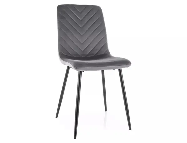 Scaun Daren velvet gri/negru Blu14