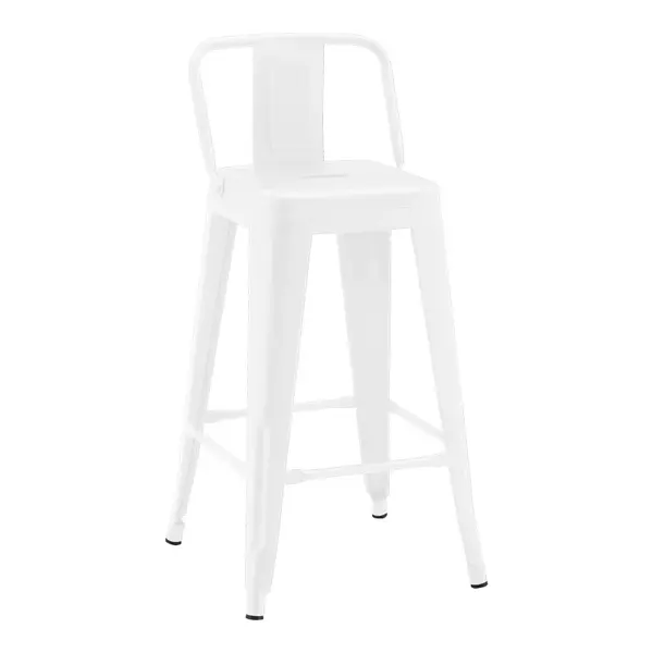 Scaun de bar ajustabil Utopia Alb 42x42x86 cm
