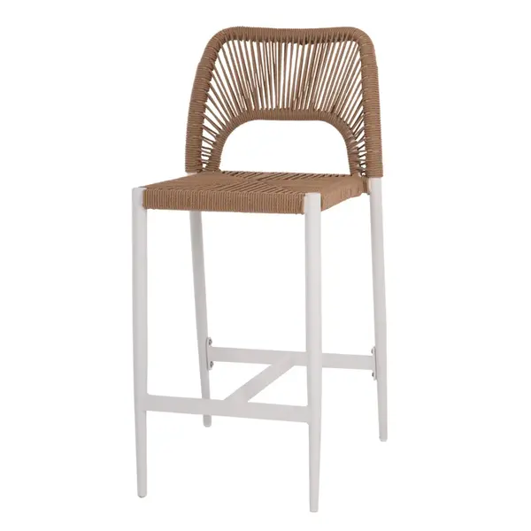 Scaun de bar AYBAK WHITE H65 CM - Beige