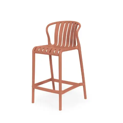 Scaun de bar BASTIO H65 CM - Caramiziu