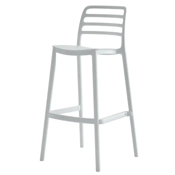 Scaun de bar BRETEL H75 CM - Alb