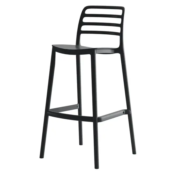 Scaun de bar BRETEL H75 CM - Negru