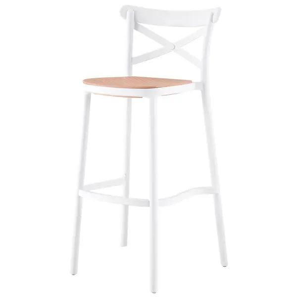 Scaun de bar BUMBAR H76 CM - Alb