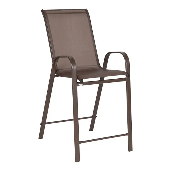 Scaun de bar, Calan, Maro inchis, 55x70x114 cm