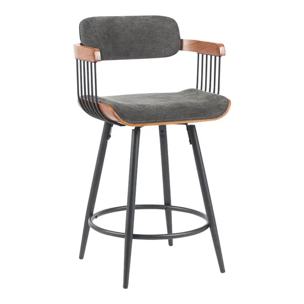 Scaun de bar Cameo Gri inchis 53x50x93 cm