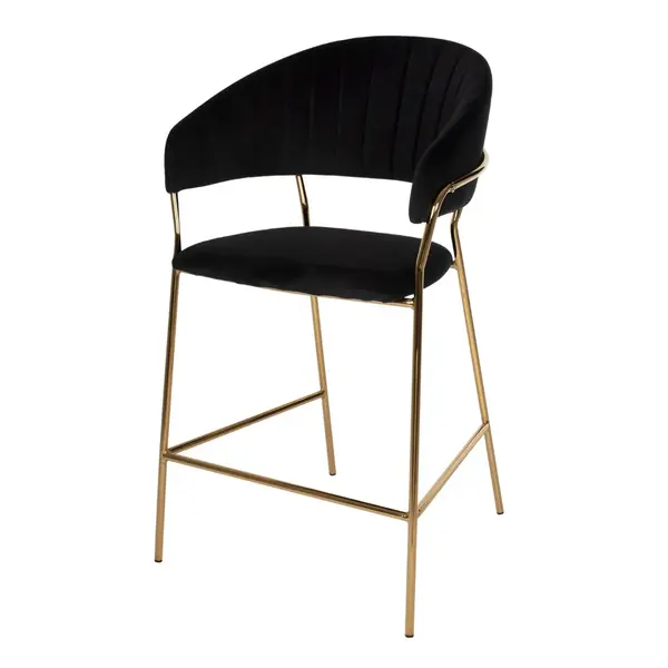 Scaun de bar CRISTINE H63 CM - Negru