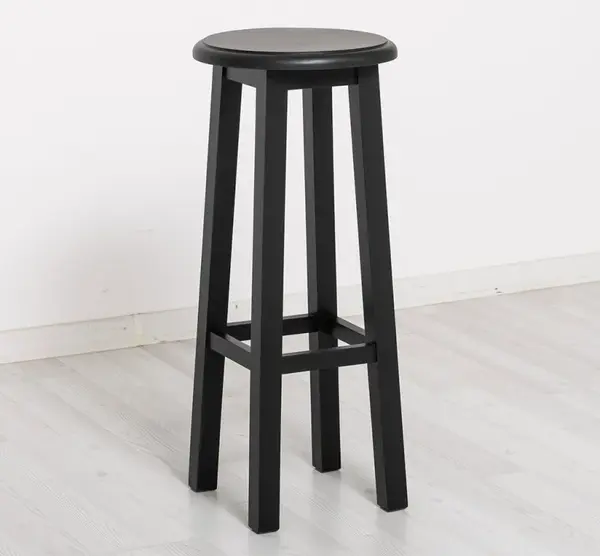 Scaun de bar cu blat rotund cu finisaj Black