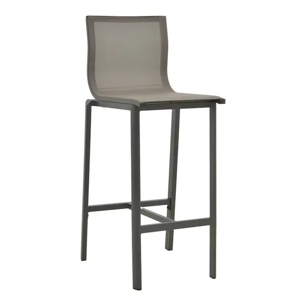 Scaun de bar de gradina, Melina, Antracit, 45x49x115 cm