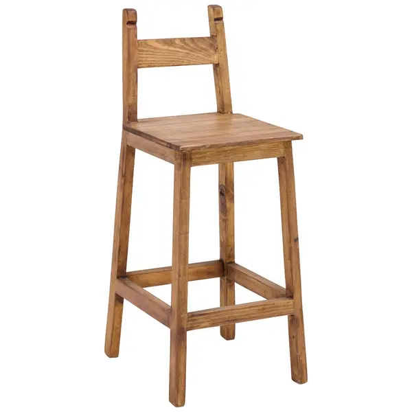 Scaun De Bar din lemn, culoare coconar