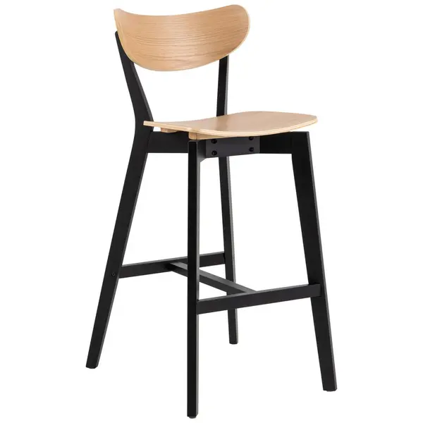 Scaun De Bar din lemn, culoare lemn stejar