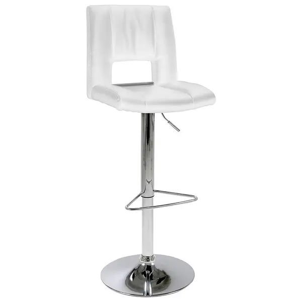 Scaun De Bar din metal, textil, alb