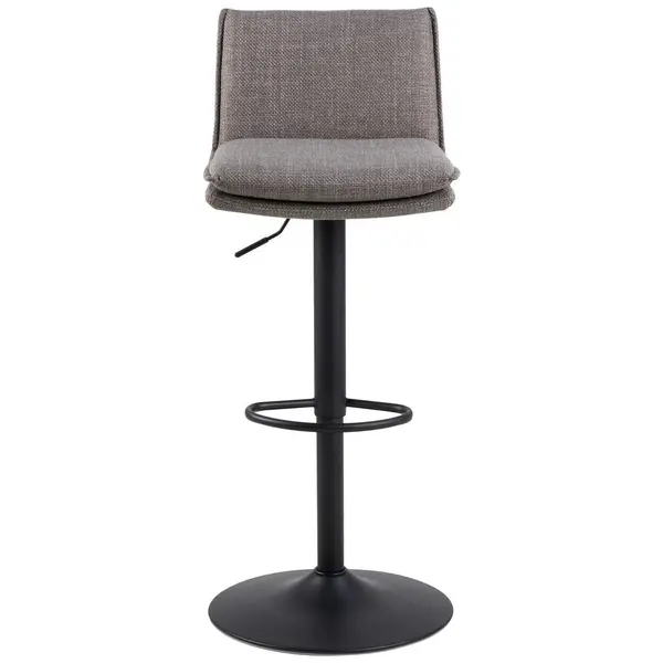 Scaun De Bar din metal, textil, gri-maro