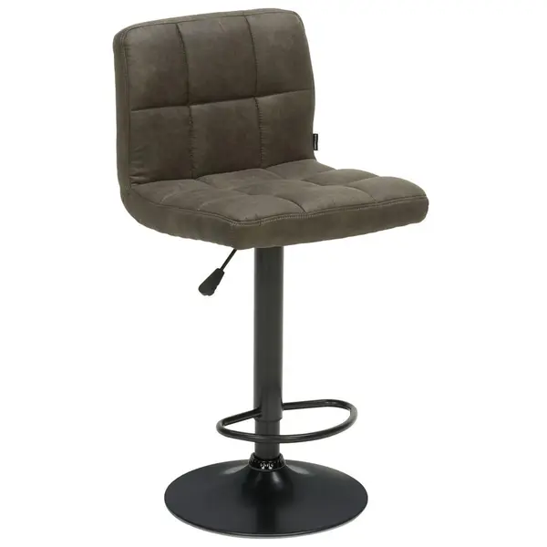 Scaun De Bar din metal, textil, gri, negru