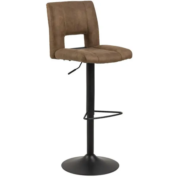 Scaun De Bar din metal, textil, maro deschis