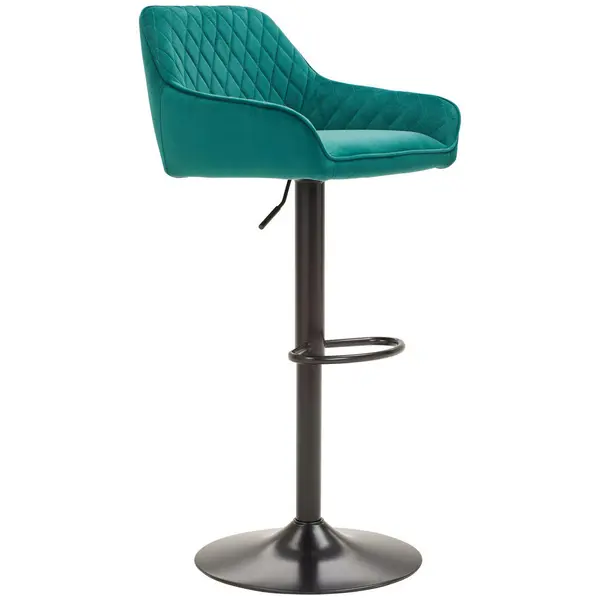 Scaun De Bar din metal, textil, verde, negru