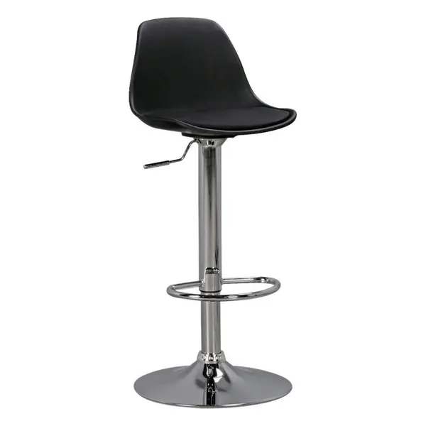 Scaun De Bar din plastic, textil, negru