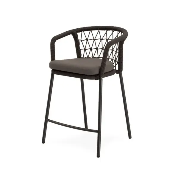 Scaun de bar EDRIN H65 CM - Gri inchis