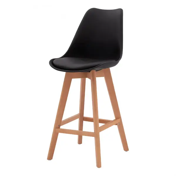 Scaun de bar FRANCA H70 CM - Negru