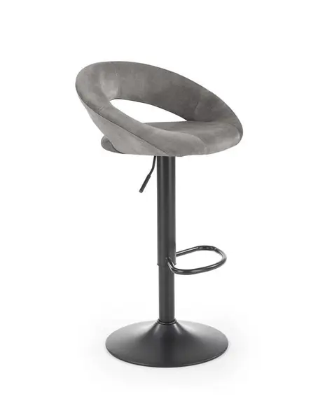 Scaun de bar H102 velvet gri