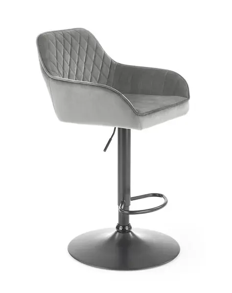Scaun de bar H103 velvet gri