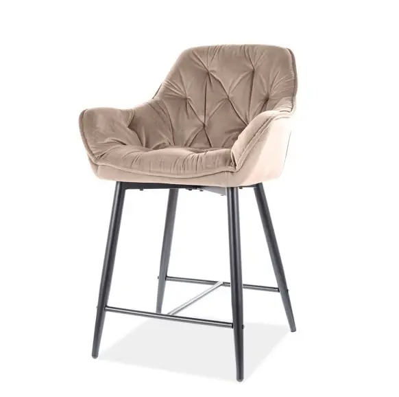 Scaun de bar HEY VELVET H60 CM - Beige
