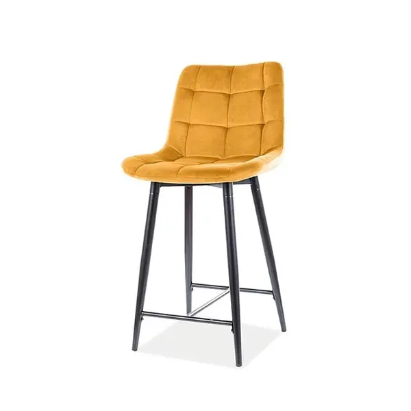 Scaun de bar HILDA H60 CM - Galben