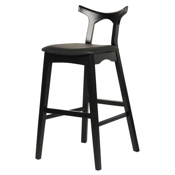 Scaun de bar INDRA H75 CM - Negru