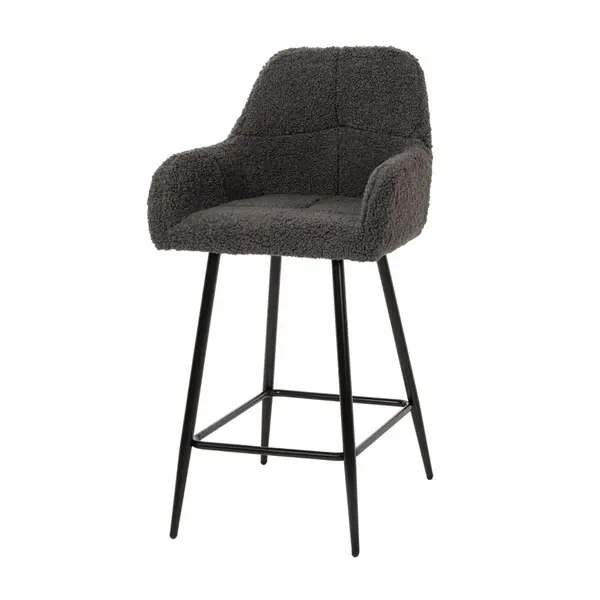 Scaun de bar JULES H64 CM - Gri inchis
