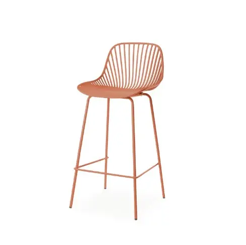 Scaun de bar KASPER H75 CM - Caramiziu