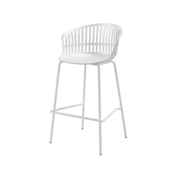 Scaun de bar LAREZ H66 CM - Alb
