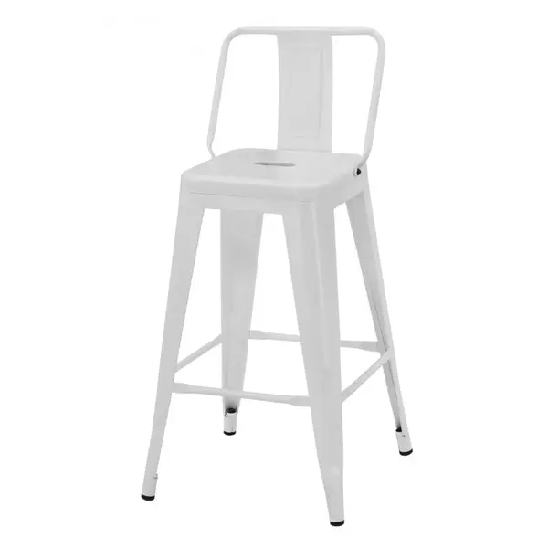 Scaun de bar MEDIUM MATT WHITE H65.5 CM - Alb