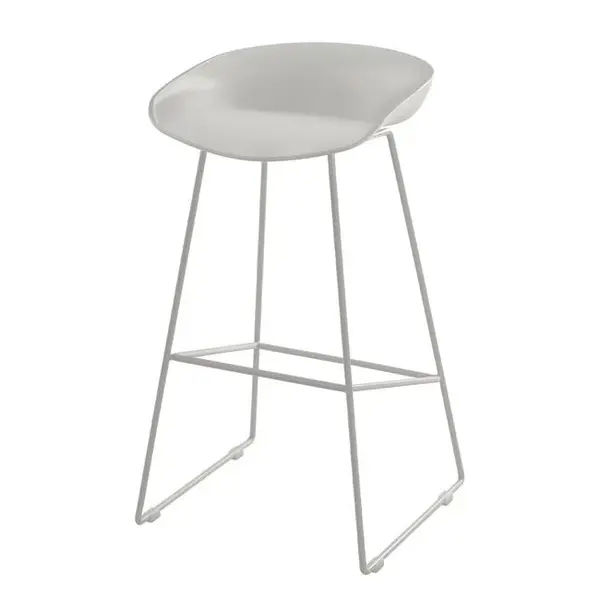 Scaun de bar MILANA H73 CM - Alb