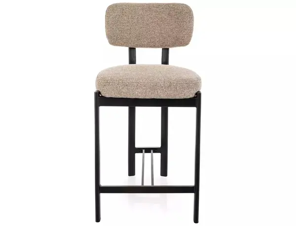 Scaun de bar Misaki H-2 bej 253 / negru mat