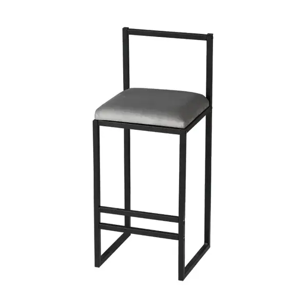 Scaun de bar NORDIC, gri, 35x35x84 cm
