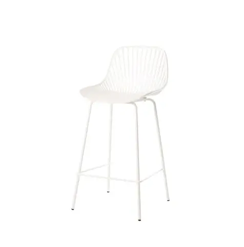 Scaun de bar PAITON H65 CM - Alb