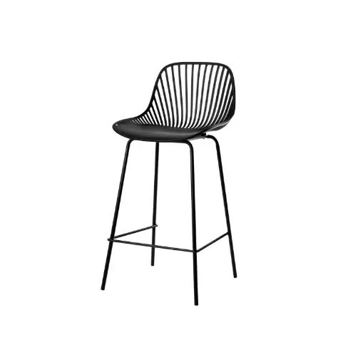 Scaun de bar PAITON H65 CM - Negru
