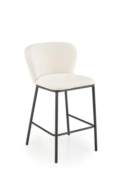 Scaun de bar plusat H119 crem