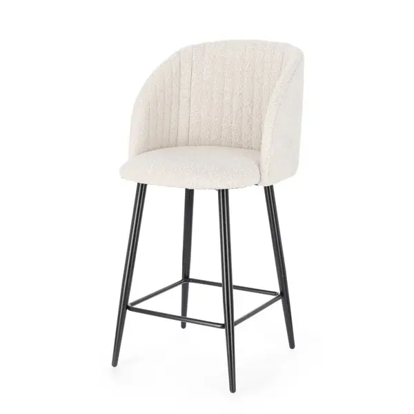 Scaun de bar QUEEN BOUCLE H65 CM CREAM - Cream