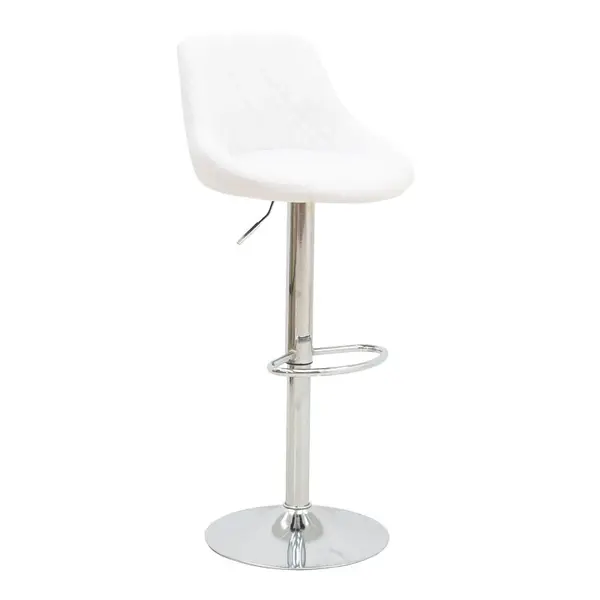 Scaun de bar reglabil pe inaltime Boronez, Negru, 47x49x112 cm