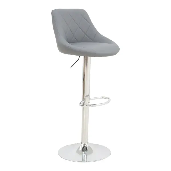 Scaun de bar reglabil pe inaltime Boronez, Negru, 47x49x112 cm
