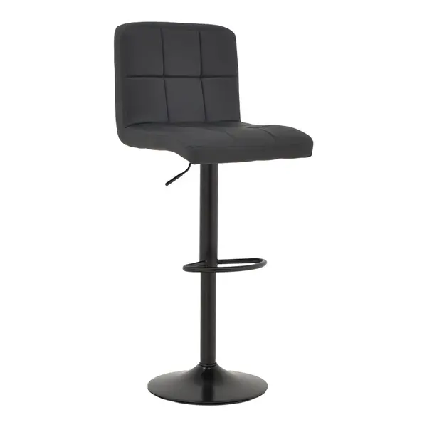 Scaun de bar Remina, Alb - Negru, 44x44x112 cm
