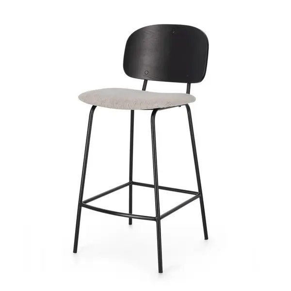 Scaun de bar SIENNA BLACK H67 CM - Beige