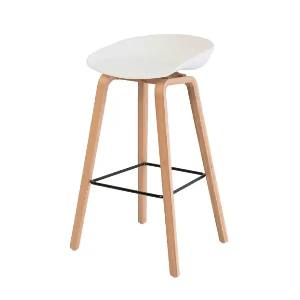 Scaun de bar TORI H76 CM - Alb