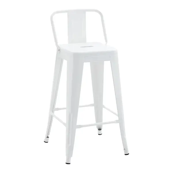 Scaun de bar Utopia, Alb, 42x42x86 cm