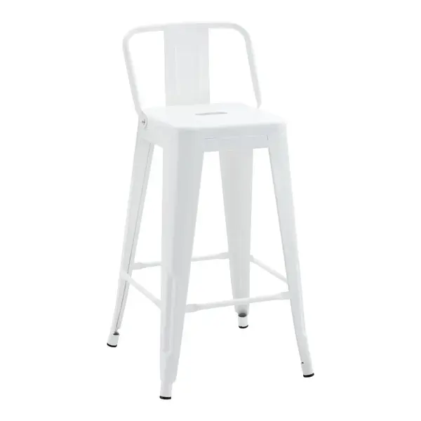 Scaun de bar Utopia, Pako World, Alb, 42x42x86 cm