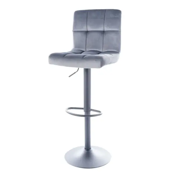 Scaun de bar VARION VELVET H65/88 CM - Grey