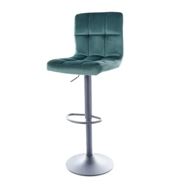 Scaun de bar VARION VELVET H65/88 CM - Verde